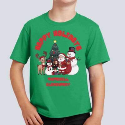 Youth T-Shirt - Winter Holidays - Happy Holidays - Red Thumbnail