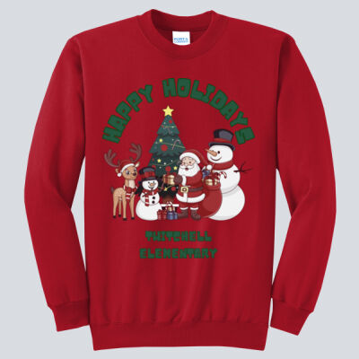 Adult Crewneck - Winter Holidays - Happy Holidays - Green Thumbnail