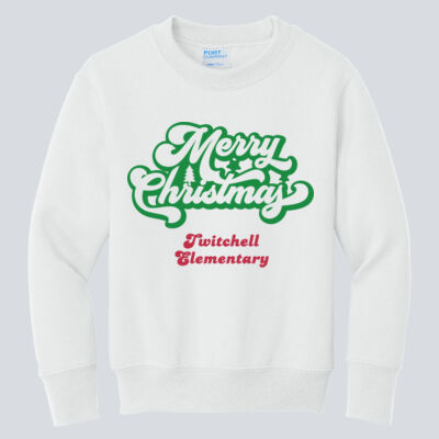 Youth Crewneck - Winter Holidays - Merry Christmas - Green & Red Thumbnail