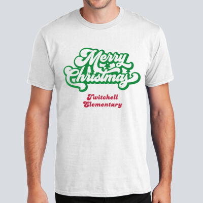 Adult T-Shirt - Winter Holidays - Merry Christmas - Green & Red Thumbnail